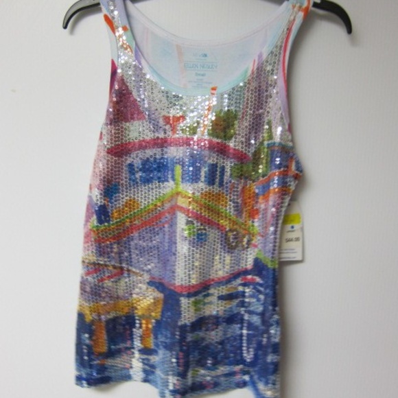 Ellen Negley Art and Sol Sequin Tank Top - Picture 1 of 3